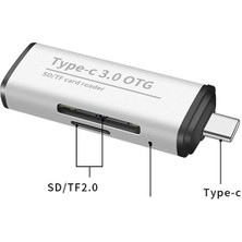 Techmaster USB 3.0 Tf Sd Kart Okuyucu USB Type-C Otg Adaptör ADS-103