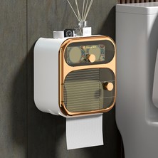 Houdes 1 Set Duvara Monte Kağıt Havlu Dispenseri Tutacağı - Altın (Yurt Dışından)