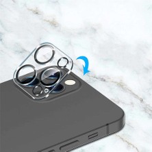 Case 4U Apple iPhone 13 Pro Sert Kamera Lens Koruyucu CL-05 Şeffaf