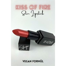 IRSHI - Saten Bitişli Ruj - Satin Lipstick - Kiss of Fire - Vegan & Cruelty-free - 3,3 g