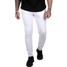 DeepSEA Beyaz Likralı Jeans Skinny Fit Esnek Kot Pantolon 2004157
