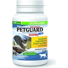 Petguard Kediler Için Magnezyum Fosfor ve Çinkolu kalsiyum tableti 150 Adet