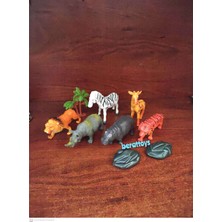 Berat Toys Berattoys Oyuncak Hayvanlar Vahşi Hayvan Set Aslan Kaplan Zürafa 10 cm 6 Parça