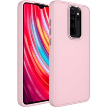 Ankacep Xiaomi Redmi Note 8 Pro Kılıf Metal Çerçeve ve Buton Tasarımlı Luna Kapak + Kablo Koruyucu