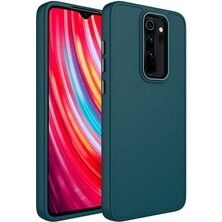 Ankacep Xiaomi Redmi Note 8 Pro Kılıf Metal Çerçeve ve Buton Tasarımlı Luna Kapak + Kablo Koruyucu