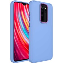 Ankacep Xiaomi Redmi Note 8 Pro Kılıf Metal Çerçeve ve Buton Tasarımlı Luna Kapak + Kablo Koruyucu