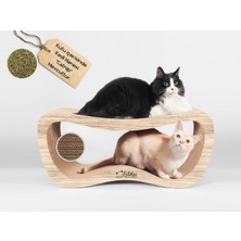 Felidae Oluklu Mukavva Karton, Kedi Tırmalama Kanepesi - Large (67,5x28,5x24cm) Kedi Tırmalama Kartonu, Kedi Tırmalama Direği, Kedi Tırmalama Tahtası, Kedi Tırmalama Lounge