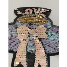 Gönülden Tasarım 20X22 cm Pul Payetli Şapka  Aplike Yama Arma Aksesuar