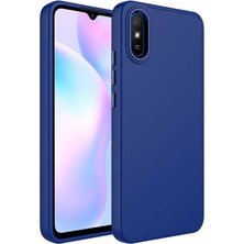 Fibaks Xiaomi Redmi 9A Kılıf Metal Çerçeve Hassas Butonlu Renkli Içi Kadife Lansman Kilifi Kapak