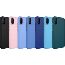 Fibaks Xiaomi Redmi 9A Kılıf Metal Çerçeve Hassas Butonlu Renkli Içi Kadife Lansman Kilifi Kapak