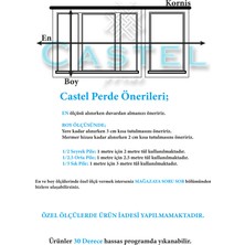 Asia Castel Naturel Keten 1/3 Sık Pile Perde
