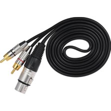 Yeajion Rca Erkek Fişine Xlr 3 Pin Dişi Ses Kablosu Konektör Adaptör Kablosu 1m (Yurt Dışından)