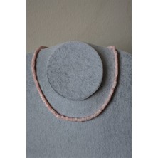 Bade Accessories Minimal Pembe Sedef Kolye