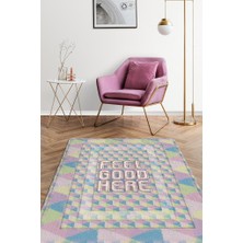 Homshtag Burada İyi Hisset Çok Renkli Salon Halısı Geometrik Oturma Odası Halısı Modern Mutfak Halı