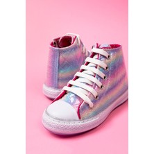 Kidata Design Gökkuşağı Renkli Kız Çocuk Ayakkabı Bootie(30 Numara  Üstü Işıklı Değildir) Gökkuşağı Renkli Kız Çocuk Bootie