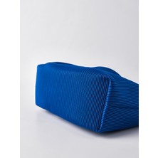 Heybes Kadın Mavi Piliseli Clutch El Çantası
