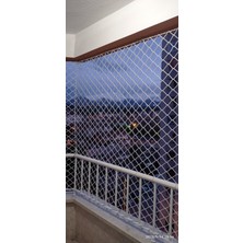 Kare Safety 6 mm Kalınlıkta 5x5 Göz Aralığı 1x2 Metre Kedi ve Çocuk Emniyet Filesi