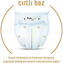 Pure Baby organik Pamuklu Cırtlı Bez Ekonomik Paket 4 Numara Maxi 100 Adet