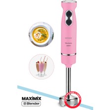 Goldmaster Maximix Pembe 1000 Watt 4 Bıçaklı Paslanmaz Çelik Turbo Hız Ayarlı El Blender