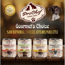 ProChef 24 Adet Gourmet's Choice Av Köpeği Maması | 415 gr Somon Balıklı & Kuzu Etli Konserve Yaş Mama