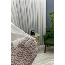 Petek Üstü Ütü Istemez Taç Narina Tül Kırışmaz Beyaz Gramajlı Salon Mutfak Perdesi 1/2,5 Orta Pile