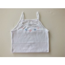 Tutku Kız Çocuk Ip Askı Işlemeli Atlet 0165 6'lı Paket