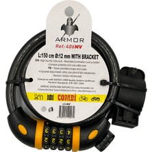 Armor Bracket Bisiklet Kilidi Yüksek Güvenlikli Entegre Şifreli ( 150CM-12MM )