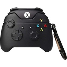 Kılıf Benim Airpods 3. Nesil Kılıf Oyun Konsolu Figürlü Silikon Xbox Gamepad Siyah