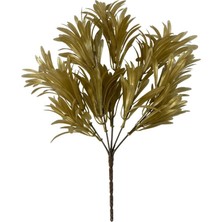 Nettenevime Yapay Çiçek Altın Gold Renk Podocarpus Demeti 7dal 48 Çiçek Garnitür Aradal Dekoratif Yapay Bitki