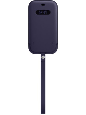 Apple iPhone 12|12 Pro Deri Zarf Kılıf Derin Mor