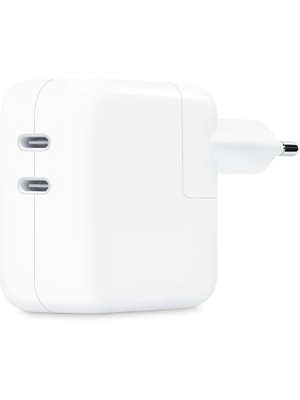Apple 35 W Çift Usb-C Bağlantı Noktalı Güç Adaptörü Beyaz Renk ile Apple Uyumluluğu MNWP3TU/A