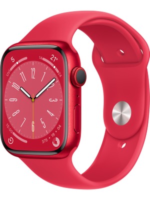 Apple Watch Series 8 GPS 45MM Kırmızı Alüminyum Kasa Sağlık Takibi Özellikleri ile Kadınlar İçin