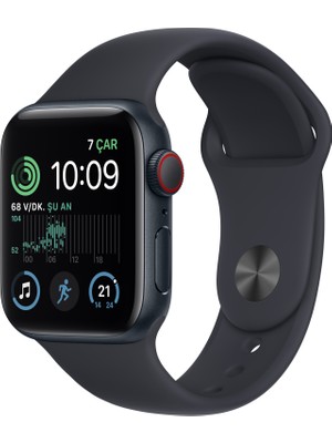 Apple Watch Se Gps + Cellular 40MM Midnight Aluminium Case With Midnight Sport Band - Regular MNPL3TU/A