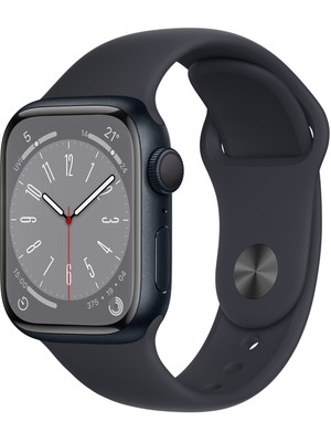 Apple Watch Series 8 Gps 41MM Midnight Aluminium Case With Midnight Sport Band - Regular MNP53TU/A