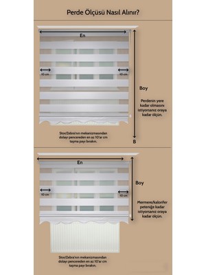 Bizden Perde Brillant Premium Çift Renk Sütlükahve-Gri Ev-Ofis Zebra Stor Perdeler 