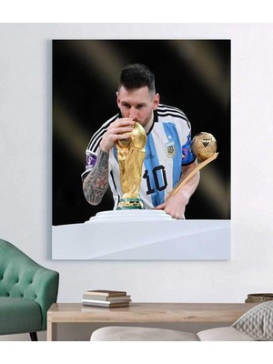 MonoStella Fifa Dünya Kupası Katar 2022 - Messi Dünya Kupası Kanvas Tablo