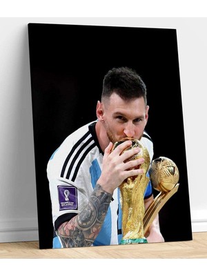 MonoStella Fifa Dünya Kupası Katar 2022 - Messi Dünya Kupası Kanvas Tablo