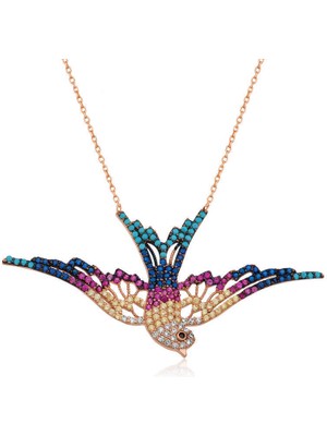 Gümüş Kırlangıç Bayan Kolye