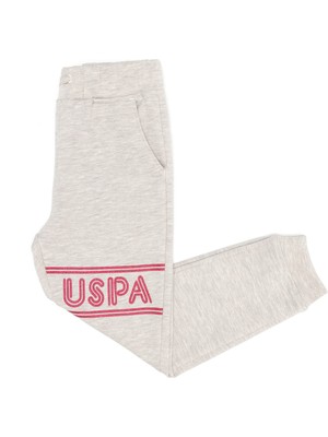 U.S. Polo Assn. Kız Çocuk Bej Melanj Örme Pantolon 50256271-VR156
