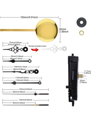 Duvar Sarkık Saat Chime Melody Mekanizma Hareketi Dıy Seti(Yurt Dışından)