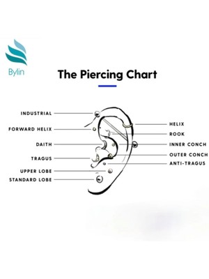 Bylin Cerrahi Çelik Buz Mavisi Tek Taş Piercing (Taş Çapı 3 mm , Bar Uzunluğu 6 mm) - 1 Adet