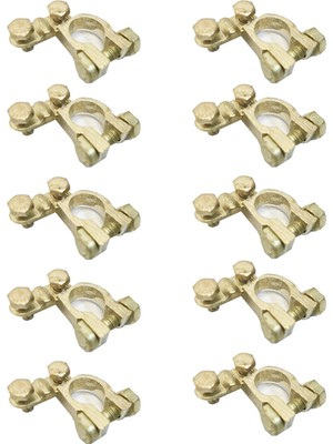 Replax Akü Kesme Gerçek Kutup Başı (+) (-) 10 Lu Set Pirinç