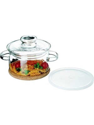 Morponi Cam Tencere 1.5 Lt Ocak Üstü Isıya Dayanıklı Cam Tencere