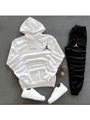 Bs Jeans Unisex Jordan Baskılı Sweatshirt-Eşofman Altı 2'li Set
