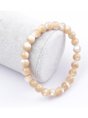 Sertifikalı Sedef Doğal Taş Bileklik 8 MM18