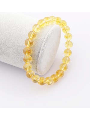 Sertifikalı Dönüşümlü Sitrin Doğal Taş Bileklik 8 MM19