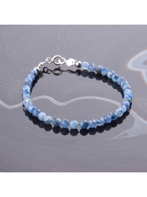 Sertifikalı Kyanit Doğal Taş Bileklik 3 mm