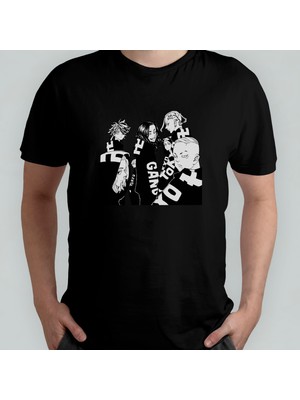 Pixxa Tokyo Revengers %100 Pamuklu Bisiklet Yaka T-Shirt Model - 2