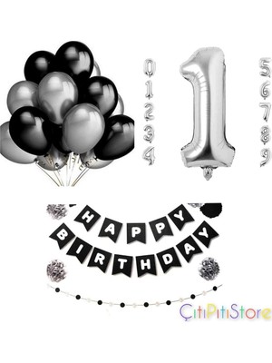 Çıtı Pıtı Store 1 Yaş Doğum Günü Gümüş Set