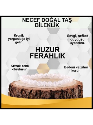 Safnaturel Sertifikalı Necef Doğal Taş Bileklik 6 mm